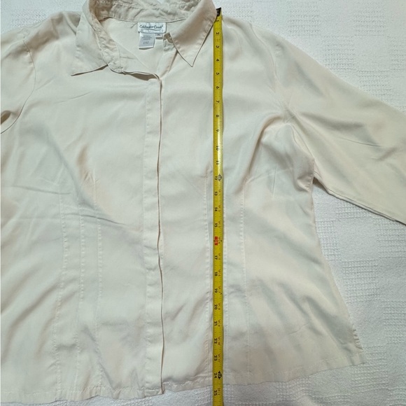 Coldwater Creek Cream Button Down Shirt Size XL - Picture 4 of 8